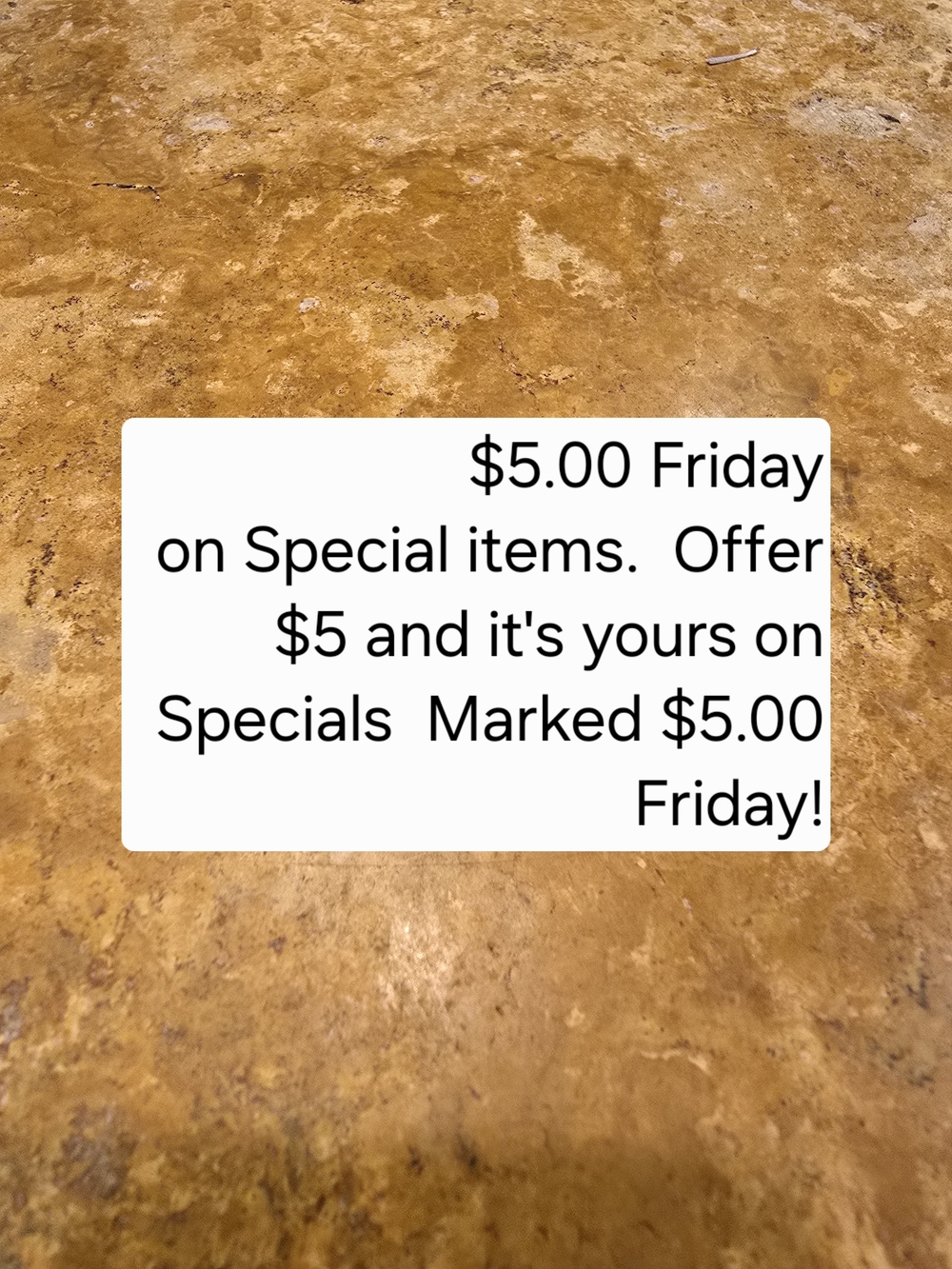 Sale Sign Insert - White with Black Text
